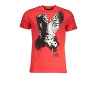 Cavalli Class Rosso Cotton Mens T-Shirt - L