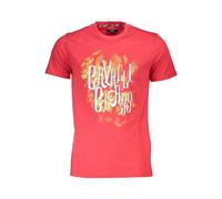Cavalli Class Rosso Cotton Mens T-Shirt - XXL