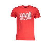 Cavalli Class Rosso Cotton Mens T-Shirt - XXL