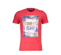 Cavalli Class Rosso Cotton Mens T-Shirt - XXL