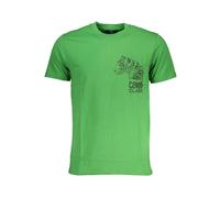 Cavalli Class - Stampa Logo Magliette Manica Corta - - Tops - Uomo - Verde - XL