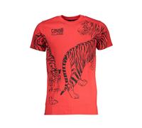 Cavalli Class - Stampa Logo T-Shirt Girocollo - - Tops - Uomo - Rosso - L