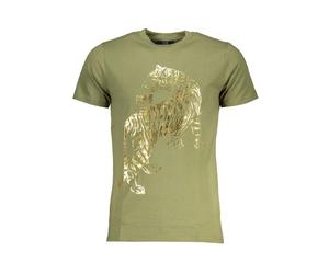Cavalli Class - Stampa Logo T-Shirt Girocollo - - Tops - Uomo - Verde - XL
