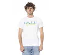 Cavalli Class - T-shirt con Stampa Logo - - Tops - Uomo - Bianco - M