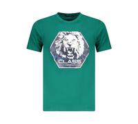 Cavalli Class - T-shirt con stampa testa di leone - - Tops - Uomo - Verde - 2XL