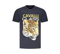 Cavalli Class - Graphic Crew Neck T-Shirt - -Tops -Uomo -Blu -L