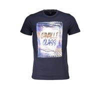 Cavalli Class - T-shirt in cotone con logo - - Tops - Uomo - Blu - XL