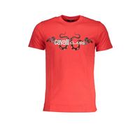 Cavalli Class - T-shirt in cotone rosso con stampa logo - - Tops - Uomo - Rosso - L