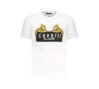 Cavalli Class - Magliette Bianca in Cotone con Logo - - Tops - Uomo - Bianco - 2XL
