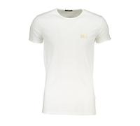 Cavalli Class, ,Tops ,Uomo ,Bianco ,XL Magliette Bianca con Girocollo e Stampa Unica