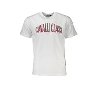 Cavalli Class, ,Tops ,Uomo ,Bianco ,2XL T-shirt con stampa audace