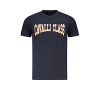 Cavalli Class - T-shirt blu con logo ad arco - - Tops - Uomo - Blu - 2XL