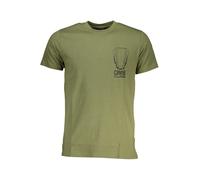 Cavalli Class, ,Tops ,Uomo ,Verde ,L T-shirt in cotone verde con stampa logo
