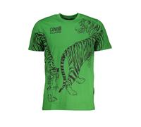 Cavalli Class, ,Tops ,Uomo ,Verde ,L T-shirt in Cotone Verde con Stampa Logo