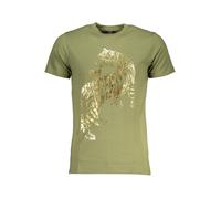 Cavalli Class, ,Tops ,Uomo ,Verde ,2XL T-shirt verde con stampa tigre