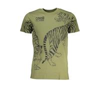 Cavalli Class Verde Cotton Men T-Shirt - L