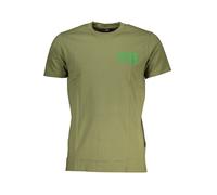 Cavalli Class T-shirt in cotone verde con logo stampato Uomo 2XL