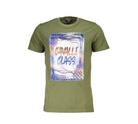 Cavalli Class Maglietta con stampa statement in cotone Uomo Verde M