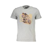Cavalli Class - T-shirt Uomo in Cotone Marrone Manica Corta - - Tops - Uomo - Grigio - L