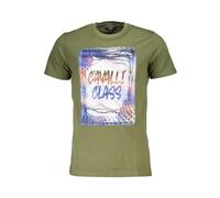 Cavalli Class - T-shirt Uomo in Cotone Verde - -Tops -Uomo -Verde -L
