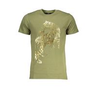 Cavalli Class, ,Tops ,Uomo ,Verde ,M T-shirt verde con stampa tigre