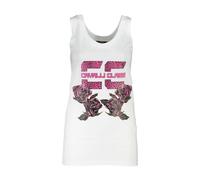 Cavalli Class - Top Donna in Cotone Bianco con Stampa Audace - - Tops - Donna - Bianco - XL