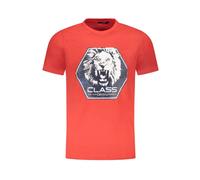 Cavalli Class - T-shirt Uomo in Cotone Rosso - -Tops -Uomo -Rosso -2XL