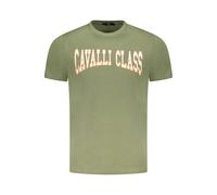 Cavalli Class Verde Cotton Men T-Shirt - L