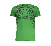 Cavalli Class Verde Cotton Men T-Shirt - L