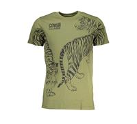 Cavalli Class Verde Cotton Men T-Shirt - L