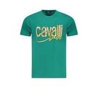 Cavalli Class Verde Cotton Men T-Shirt - L
