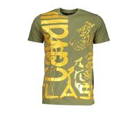 Cavalli Class Verde Cotton Men T-Shirt - L