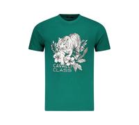 Cavalli Class Verde Cotton Men T-Shirt - M