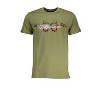 Cavalli Class Verde Cotton Men T-Shirt - XL