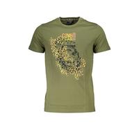 Cavalli Class Verde Cotton Men T-Shirt - XL