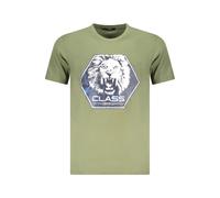 Cavalli Class Verde Cotton Men T-Shirt - XL