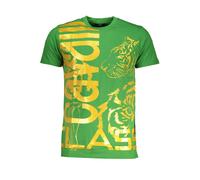 Cavalli Class Verde Cotton Men T-Shirt - XL