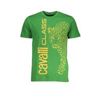 Cavalli Class Verde Cotton Men T-Shirt - XL