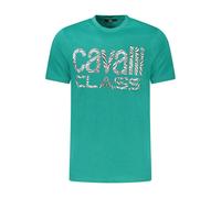 Cavalli Class Verde Cotton Men T-Shirt - XXL