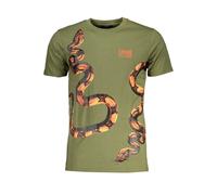 Cavalli Class Verde Cotton Mens T-Shirt - L
