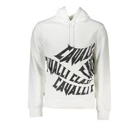 Cavalli Class White Cotton Men Sweater - XXL