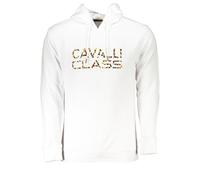 Cavalli Class White Cotton Men Sweater - XXL