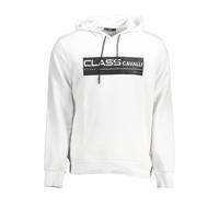 Cavalli Class White Cotton Men Sweatshirt - XXL