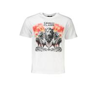 Cavalli Class White Cotton Men T-Shirt - XL