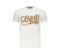 Cavalli Class White Cotton Men T-Shirt - XXL