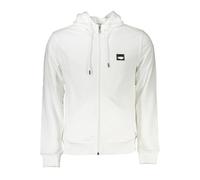 Cavalli Class White Cotton Men's Hooded Sweater - L