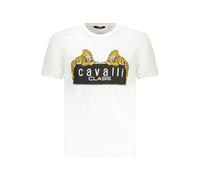 Cavalli Class White Cotton Men's T-Shirt - XL