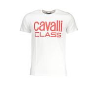 Cavalli Class White Cotton T-Shirt - L