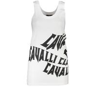 Cavalli Class White Cotton Women Tank Top - L
