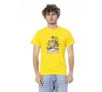 Cavalli Class Yellow Cotton Men T-Shirt - S